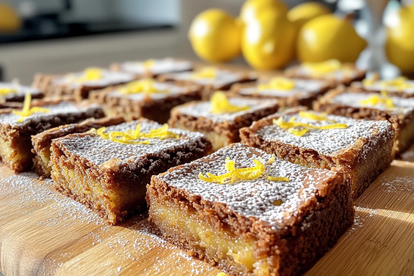 Homemade Lemon Brownies: Recipe