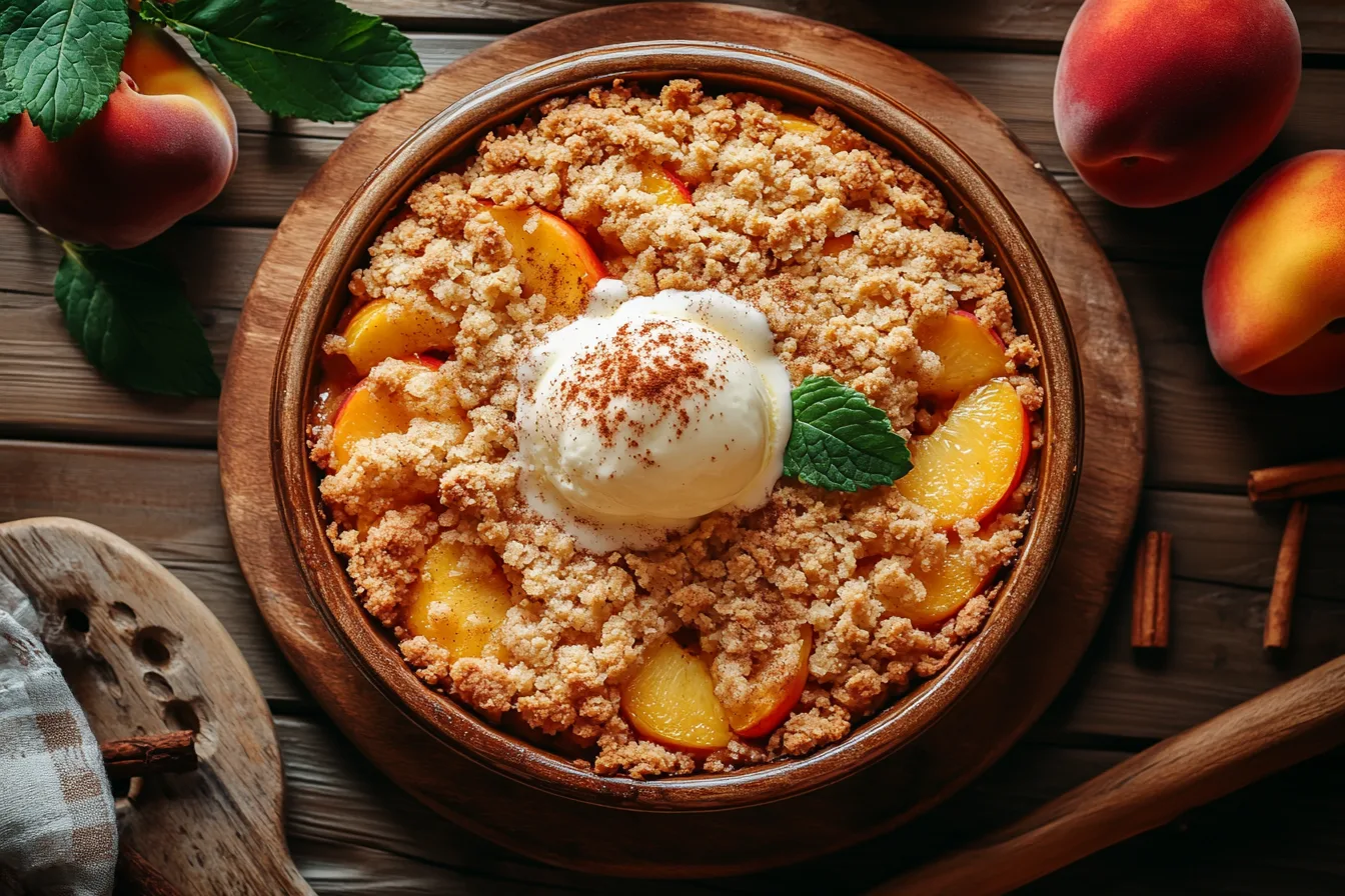 peach crumble recipe​