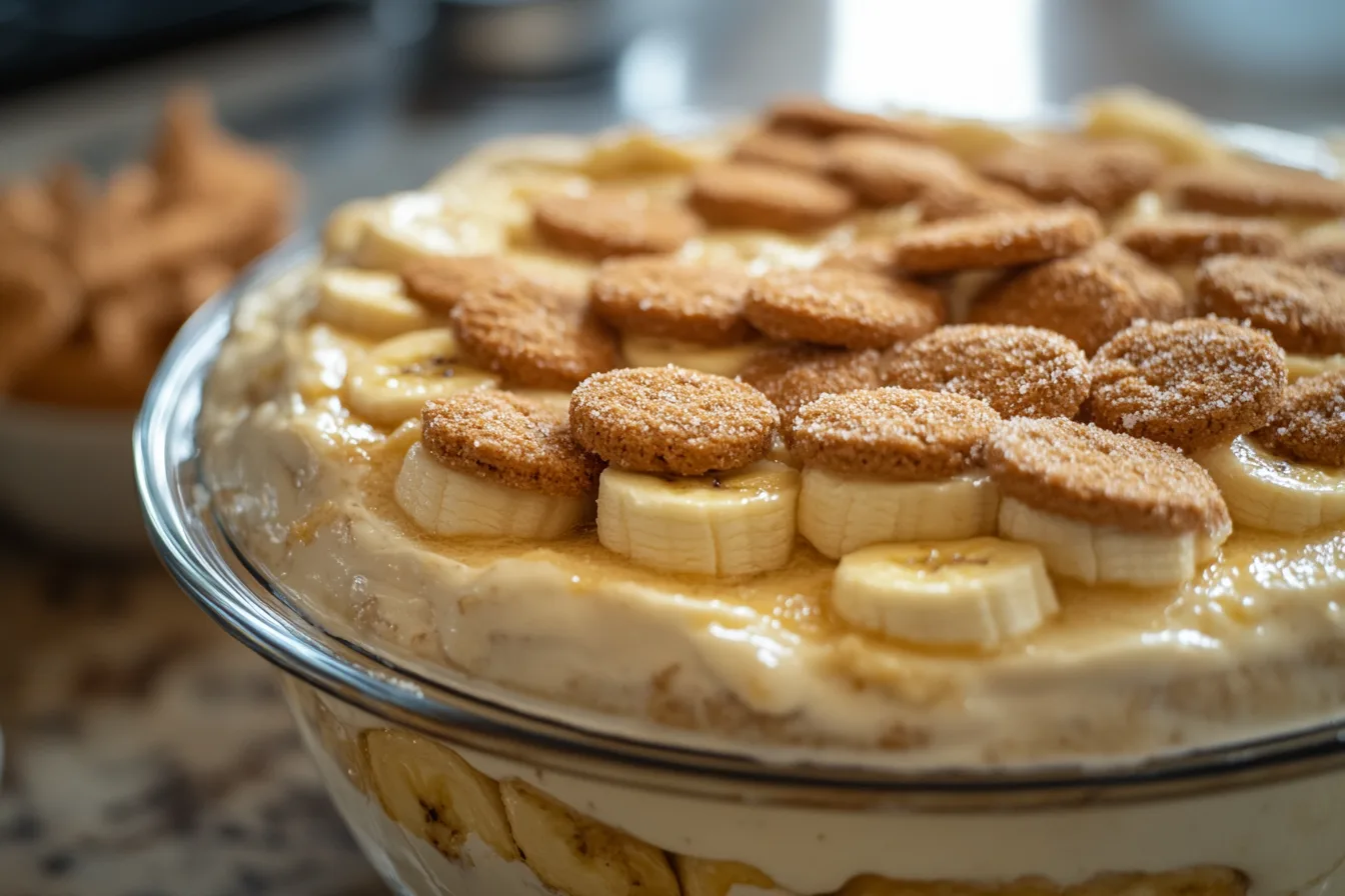What thickens banana pudding?